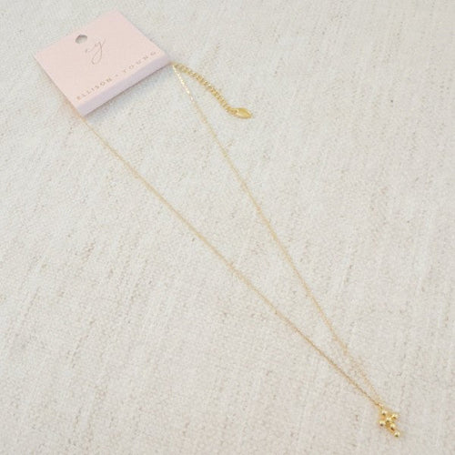 Mini Dot Cross Pendant Necklace