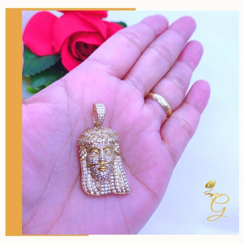 10K Yellow Gold Jesus Pendant
