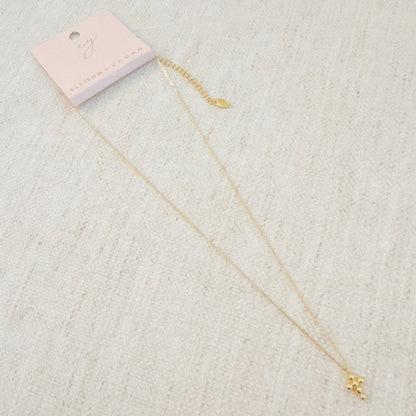 Mini Dot Cross Pendant Necklace