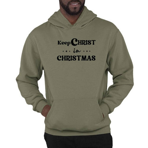 Mens Graphic Hoodie Keep Christ in Christmas - Christian Holiday