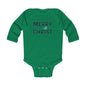 Infant Long Sleeve Graphic T-shirt - Merry with Christ - Green Plaid