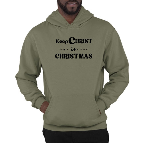 Mens Graphic Hoodie Keep Christ in Christmas - Christian Holiday