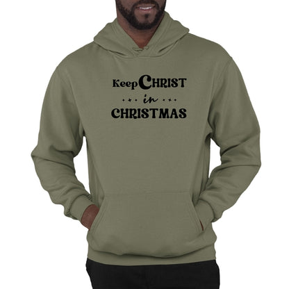 Mens Graphic Hoodie Keep Christ in Christmas - Christian Holiday