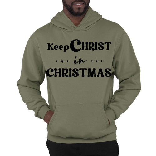 Mens Graphic Hoodie Keep Christ in Christmas - Christian Holiday