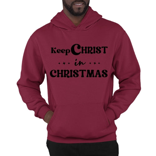 Mens Graphic Hoodie Keep Christ in Christmas - Christian Holiday