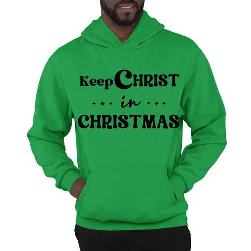 Mens Graphic Hoodie Keep Christ in Christmas - Christian Holiday