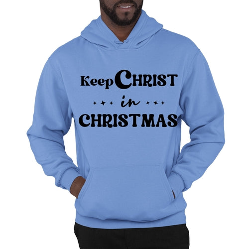 Mens Graphic Hoodie Keep Christ in Christmas - Christian Holiday