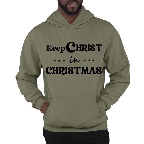 Mens Graphic Hoodie Keep Christ in Christmas - Christian Holiday