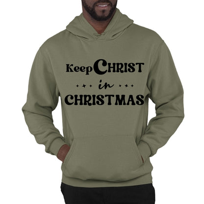 Mens Graphic Hoodie Keep Christ in Christmas - Christian Holiday