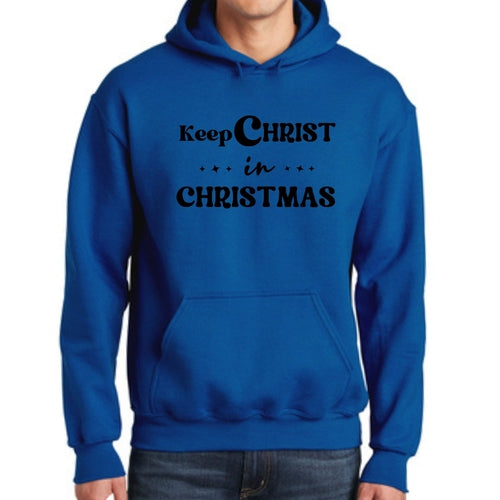 Mens Graphic Hoodie Keep Christ in Christmas - Christian Holiday