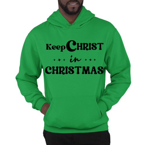 Mens Graphic Hoodie Keep Christ in Christmas - Christian Holiday