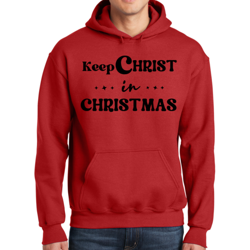 Mens Graphic Hoodie Keep Christ in Christmas - Christian Holiday
