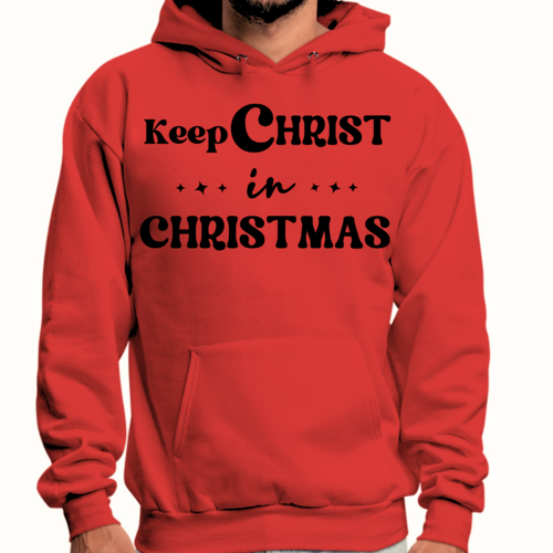 Mens Graphic Hoodie Keep Christ in Christmas - Christian Holiday