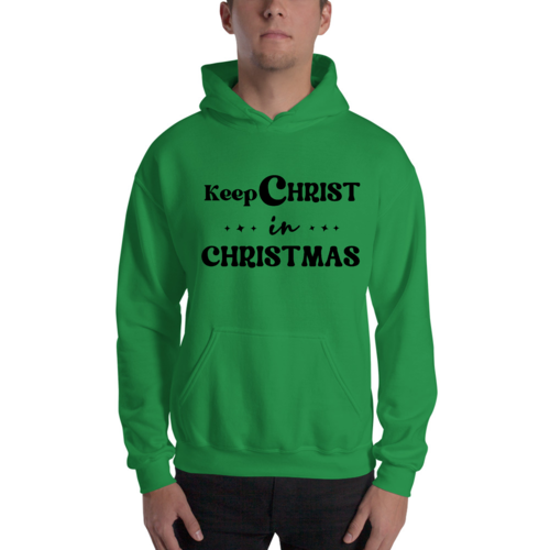 Mens Graphic Hoodie Keep Christ in Christmas - Christian Holiday