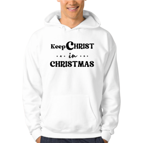 Mens Graphic Hoodie Keep Christ in Christmas - Christian Holiday