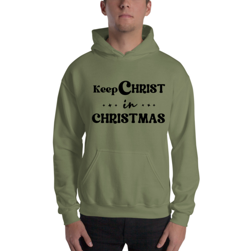 Mens Graphic Hoodie Keep Christ in Christmas - Christian Holiday