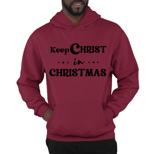Mens Graphic Hoodie Keep Christ in Christmas - Christian Holiday