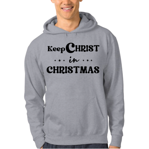 Mens Graphic Hoodie Keep Christ in Christmas - Christian Holiday
