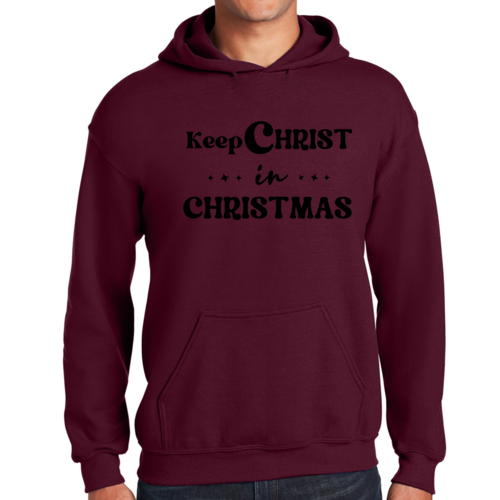 Mens Graphic Hoodie Keep Christ in Christmas - Christian Holiday