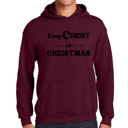 Mens Graphic Hoodie Keep Christ in Christmas - Christian Holiday
