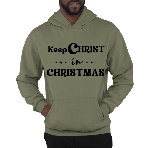 Mens Graphic Hoodie Keep Christ in Christmas - Christian Holiday