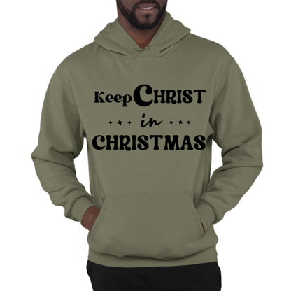 Mens Graphic Hoodie Keep Christ in Christmas - Christian Holiday