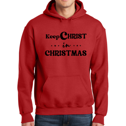 Mens Graphic Hoodie Keep Christ in Christmas - Christian Holiday