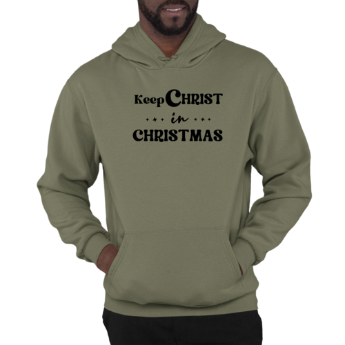 Mens Graphic Hoodie Keep Christ in Christmas - Christian Holiday