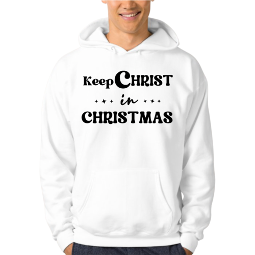 Mens Graphic Hoodie Keep Christ in Christmas - Christian Holiday