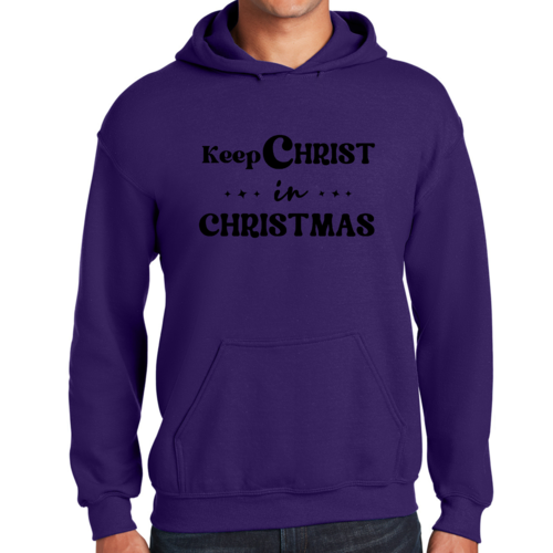 Mens Graphic Hoodie Keep Christ in Christmas - Christian Holiday