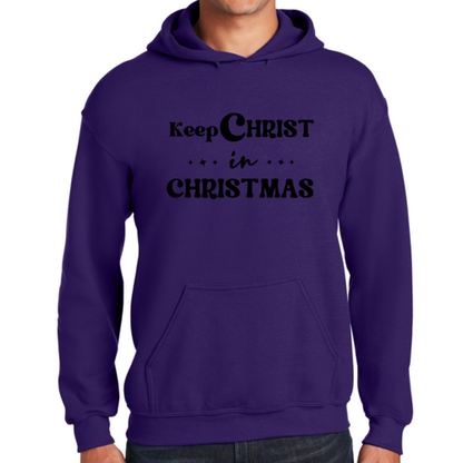Mens Graphic Hoodie Keep Christ in Christmas - Christian Holiday
